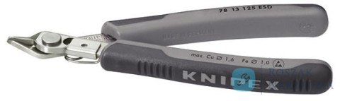 Szczypce tnące boczne ESD, 125 mm, dla elektroników, Fi 0,2-1,6 mm, 78 13 125, KNIPEX