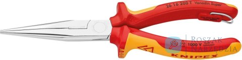 Szczypce płasko-okrągłe, VDE , TT, 200mm, 26 16 200 T, KNIPEX Szczypce płasko-okrągłe, VDE , TT, 200mm, 26 16 200 T, KNIPEX