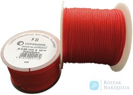 Sznur murarski, z polietylenu 2mmx100m, kolor czerwony OVERMANN