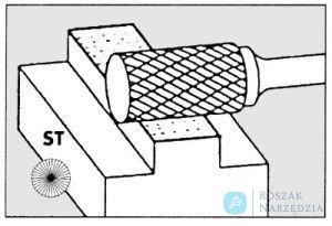 Frez trzpieniowy cylindr,z uzeb.czolowym 1225, 5 6mm 12x25mm ze stopow tward. Pferd