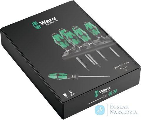 Zestaw wkretakow TORX z otworem 6-czesciowy Wera