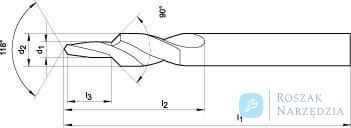 Wiertło stopniowe krótkie HSS TiN, otwor pod gwint 90 M8 GÜHRING
