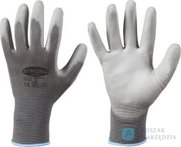 Rękawice dziane Shenzhen, nylon, rozmiar 10, szare (12 par)