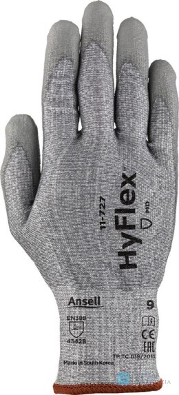 Rękawice antyprzecięciowe HyFlex 11-727, rozmiar 11 Ansell