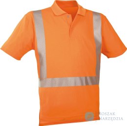 Koszulka polo ostrzegawcza fluorescencyjna pomarańczowa, rozmiar 2XL