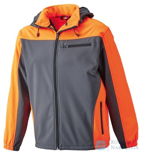Kurtka softshell z kapturem, rozmiar L, pomarańczowa