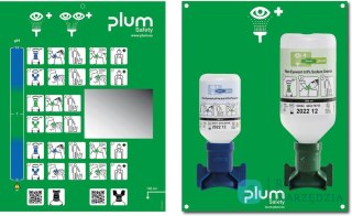 Stacja pogotowia ratunkowego oczu z 2 flakonami (200ml,500ml)