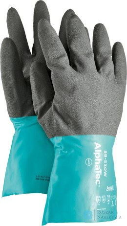 Rękawice chemiczne AlphaTec 58-530W, długość 305mm, rozmiar 7 Ansell (6 par)