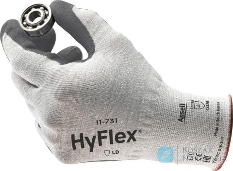 Rękawice antyprzecięciowe HyFlex 11-731, rozmiar 11 Ansell (12 par)