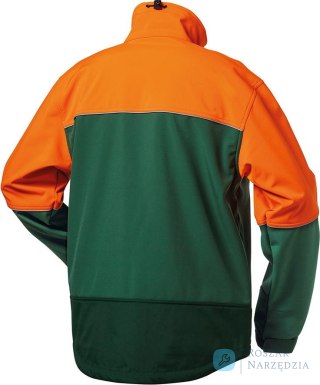 Kurtka Sanddorn, softshell, rozmiar 2XL, zielony/pomarańczowy