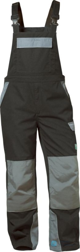Spodnie ogrodniczki Everton, rozmiar 48, czarne/szare