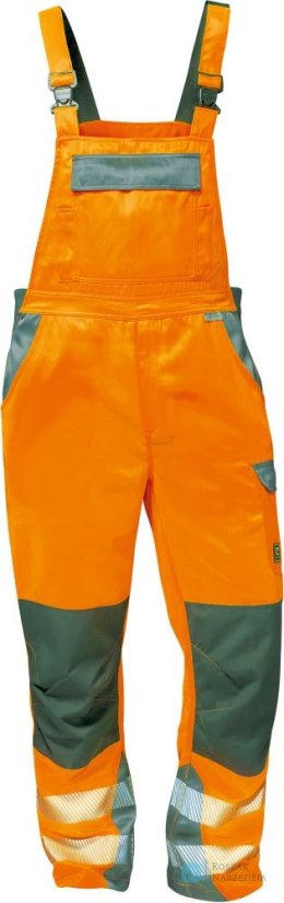 Spodnie ogrodniczki ostrzegawcze Metz, rozmiar 48, pomarańczowy/szary