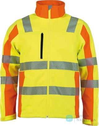 Kurtka ostrzegawcza softshell, Prevent, żółta, rozmiar 3XL