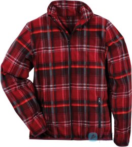 Bluza polarowa Dolomit, rozmiar XL, czerwona w kratę