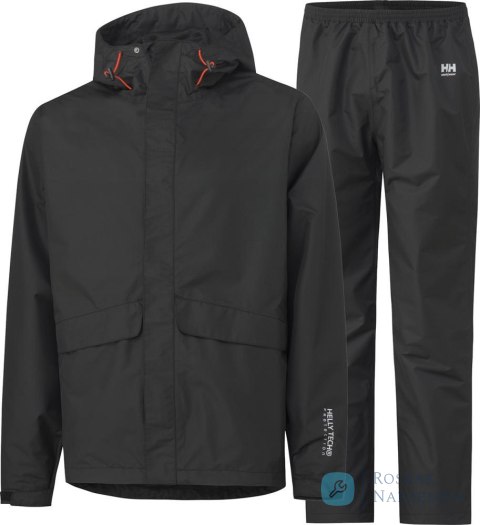 Zestaw przeciwdeszczowy Manchester rozmiar XL, czarny Helly Hansen