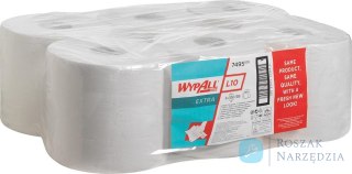 WYPALL L10 Ściereczki higieniczne 18,5x38cm, białe, 525 arkuszy (6 rolek)