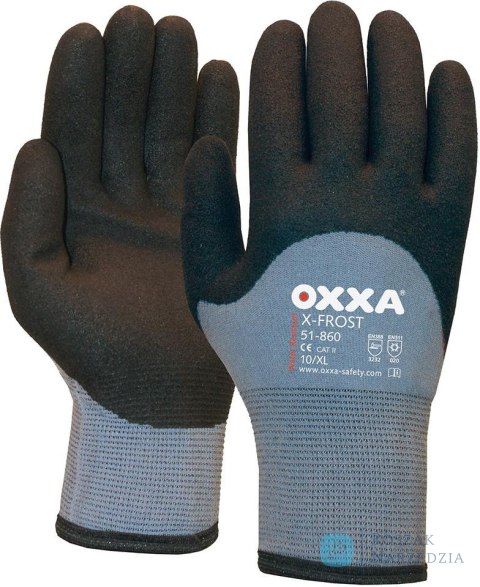 Rękawice Oxxa X-Frost, rozmiar 10, szary/czarny
