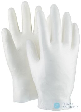 Rękawice jednorazowe, męskie, lateksowe, rozmiar 9, (opak. 100 szt.)