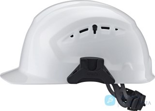 Kask ochronny CrossGuard z blokadą skrętną, biały