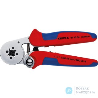 Szczypce do zagniatania tulejek kablowych 0,08-10+16mm, 180mm, 97 55 04, KNIPEX