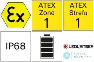 Latarka kieszon.ATEX EXH8R Yellow Box Ledlenser