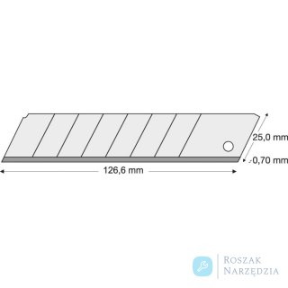 Ostrze odłamywane 25mm, 10 szt. w opakowaniu LUTZ BLADES