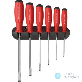 Zestaw wkrętaków 6-cz., płaskich w uchwycie ściennym SwissGrip PB Swiss Tools