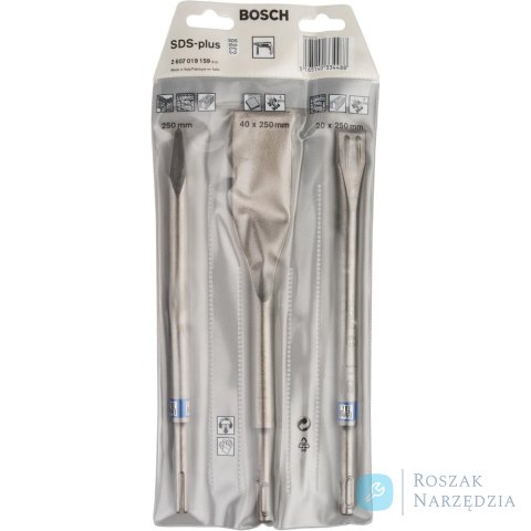 Dłuto SDS plus zestaw 3szt. 250mm BOSCH