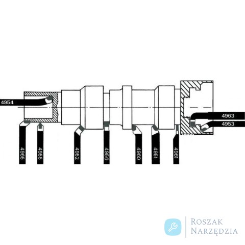 Nóż tokarski HSSE  DIN4953R, 25x25x300mm WILKE