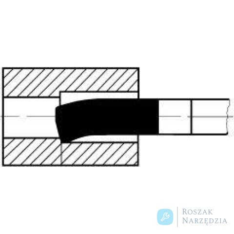 Nóż wytacz.do naroży HSSE  DIN4954R,okrągły 12x180mm WILKE