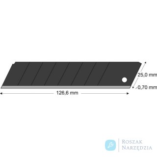 Ostrze odłam. czarne 25mm 10 szt. w opakowaniu LUTZ BLADES