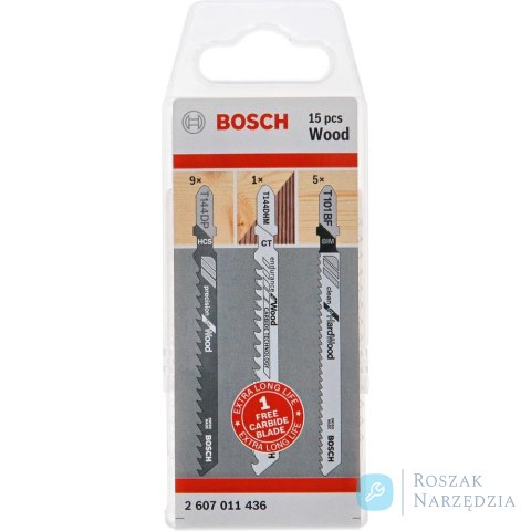 Zestaw brzeszczotów do drewna 14 + 1 częśc. Bosch
