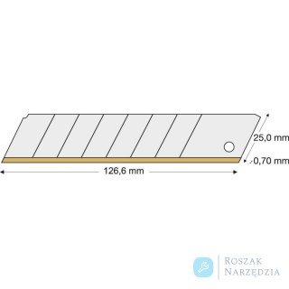 Ostrze odłam. 25mm TIN, 10 szt. w opakowaniu LUTZ BLADES