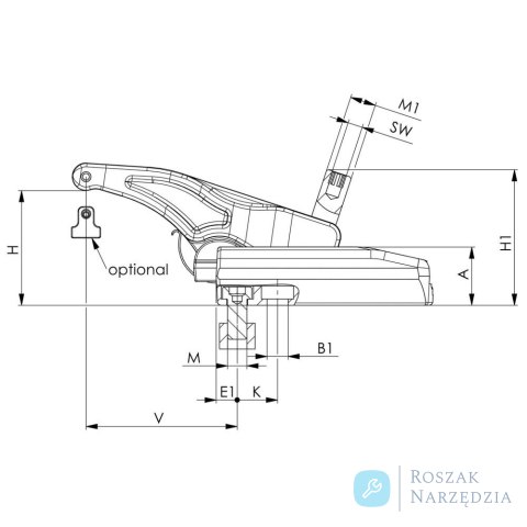 Docisk regul.przesuwny 7600-22 M10x12 AMF