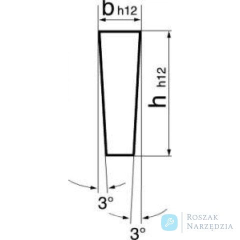 Półfabrykat noży tokarski ch HSSE ,kszt.E 25x6x200mm trapez WILKE