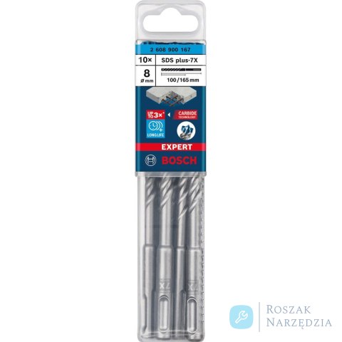 Wiertło udarowe SDSplus7x 8x100x165mm 10St EXPERT Bosch