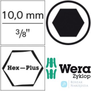 Wkrętakowa końcówka 5,0x 35mm do śrub z gniazdem 6-k. z funkcją przytrzym.Wera