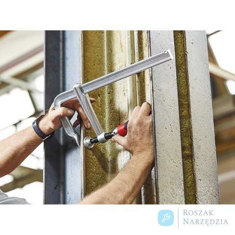 Ścisk śrubowy, stalowy z rękojeścią 2-kompon. 250x120mm rękoj.składana Bessey Ścisk śrubowy, stalowy z rękojeścią 2-kompon. 250x120mm rękoj.składana Bessey