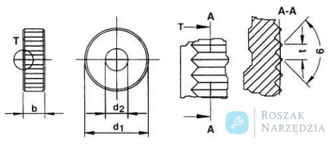 Rolka do radełkowania PM AA 8,9x2,5x4mm, podziałka 0,4 mm QUICK