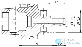 Trzpien frezar.uniwers. do nasadzania glowicy, DIN69893A HSK-A63 32x60mm HAIMER