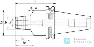 Uchwyt zaciskowy hydrauliczny DIN69871 AD/B 16x80,5mm SK40 WTE