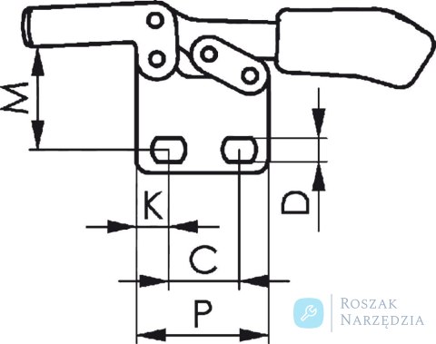 Docisk szybkomocujacy poziomy 6832, wielkość 4 AMF