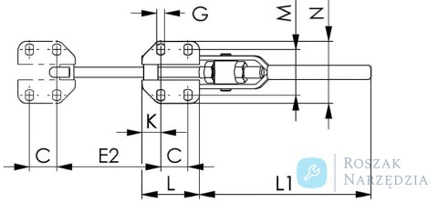 Docisk zaczepowy 6847, wielkość 3 AMF