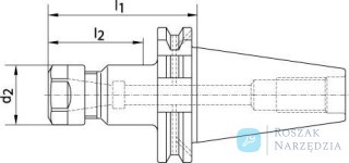 Oprawka do tul.zaciskowy , bardzo dluga DIN69871ADB SK40- ER25 HAIMER