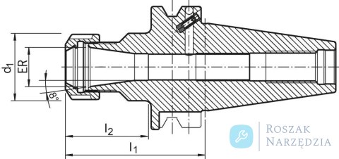 Oprawka do tul.zaciskowy , bardzo dluga JISB6339ADB BT50- ER32 HAIMER