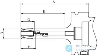 Oprawka do tulejek zaciskowych CENTRO P3 DIN69893A CP11M HSK-A63-160 FAHRION