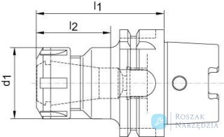 Oprawka do tulejek zaciskowych DIN69893A-ER HSK-A63 16x100mm HAIMER