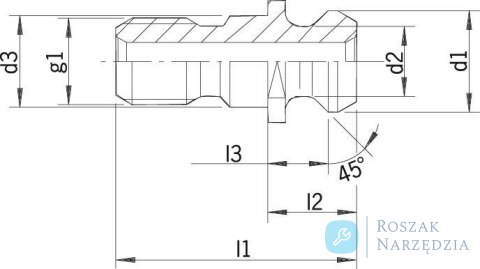 Sworzen dociag.ISO7288IIBSK50-M24,z chłodzenie  wewnętrzne  HAIMER