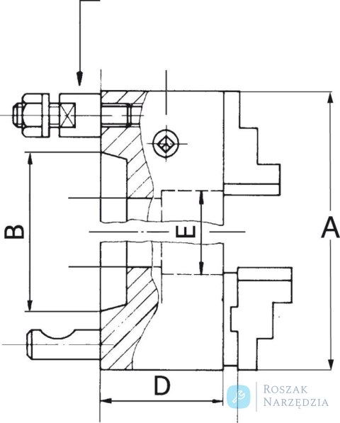 Czteroszczękowy uchwyt tokarski  DIN55027,stal. 160mm KK5 RÖHM