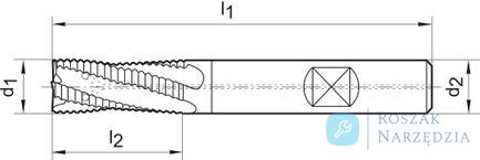 Narzędzie do radełkowania C611-16M 14,5x3x5mm, chwyt 16x16mm QUICK